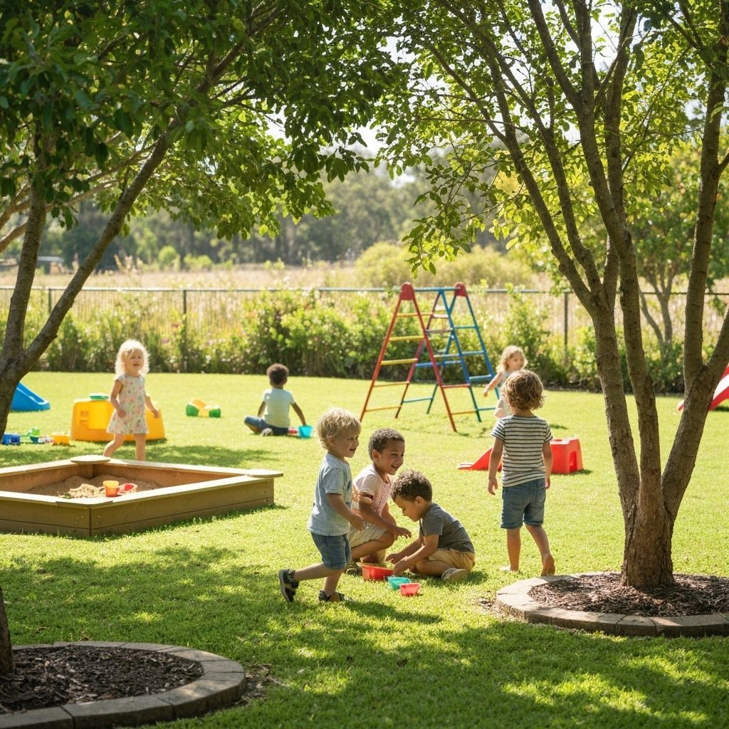 Children playing outdoors in nature